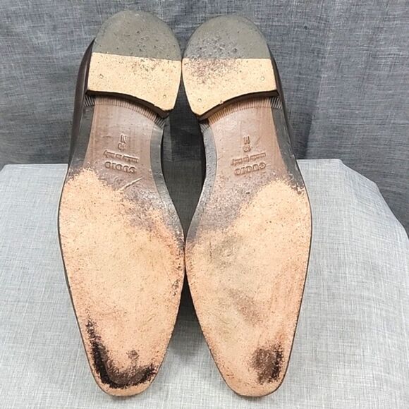 Massimo Matteo Mens Italian 5 Eye Dark Brown Lace-Up Oxford Shoe Sz 13 M